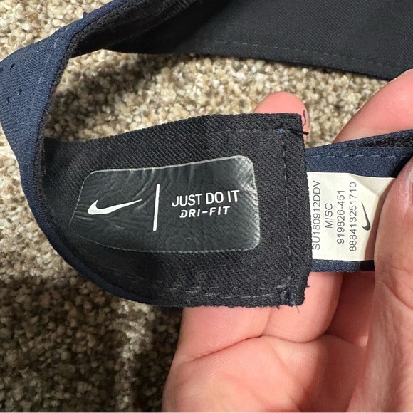 Nike Navy Visor with White Swoosh - Picture 5 of 6